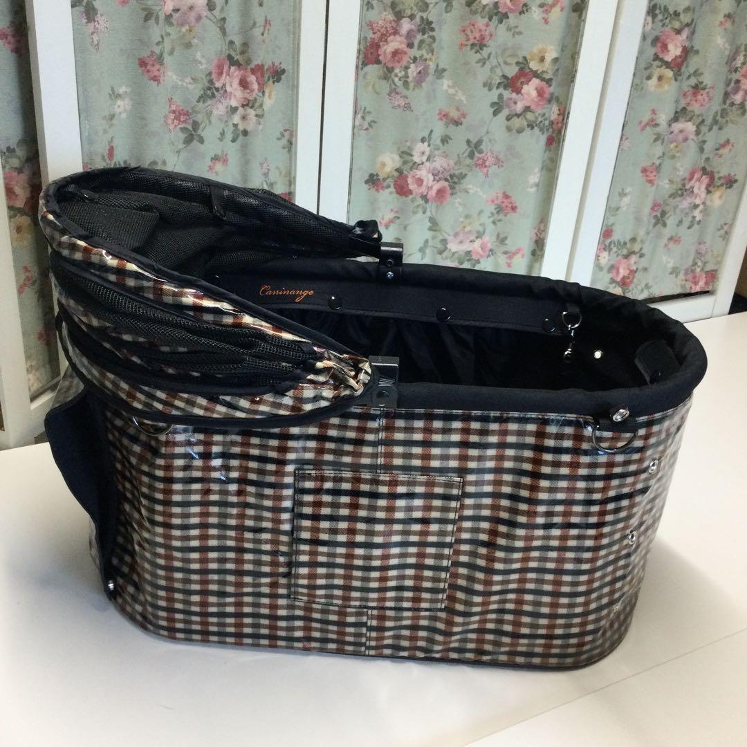 ①天使のカート　ポルテブラウンチェックMサイズ　バッグ