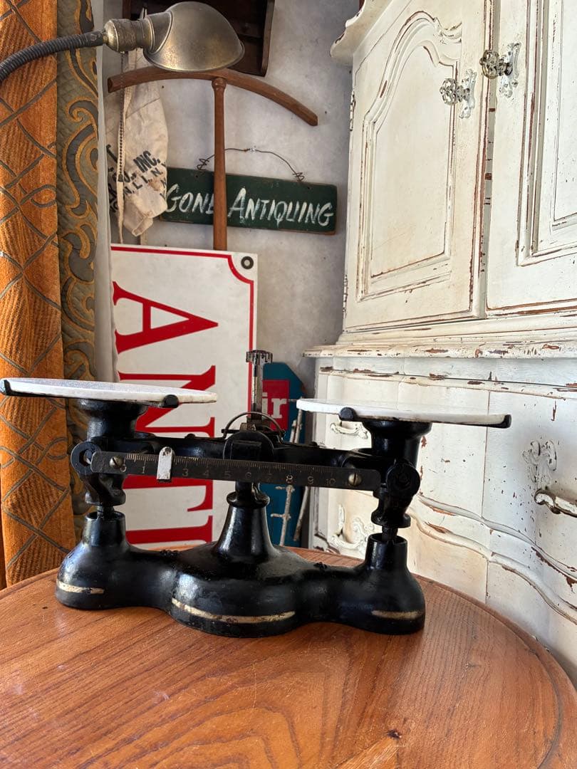フランス　アンティーク　スケール　秤　バランス　卓上　天秤　100年　レア