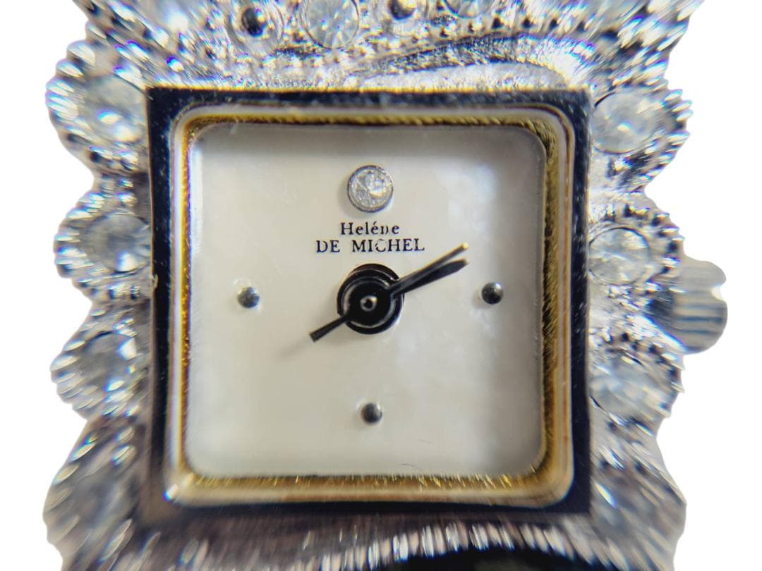 HeleneDEMICHELヘレンミッシェル925SILVERシェル文字盤腕時計