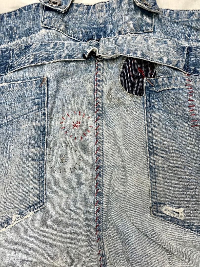 RRL ダブルアールエル オーバーオール リペアダメージ加工 ラルフローレン