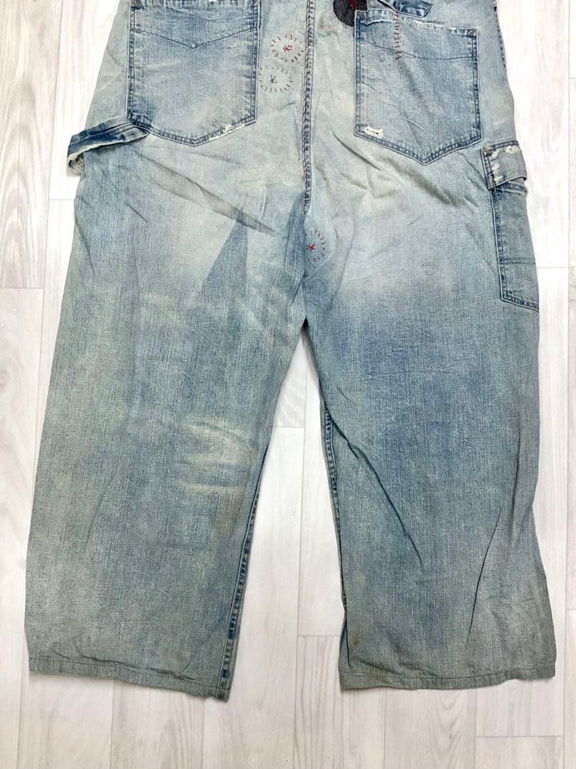 RRL ダブルアールエル オーバーオール リペアダメージ加工 ラルフローレン