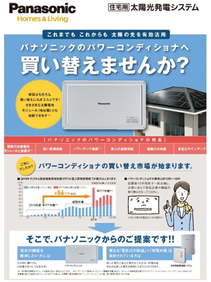 Panasonic 屋内屋外兼用パワーコンディショナVBPC244GM2T
