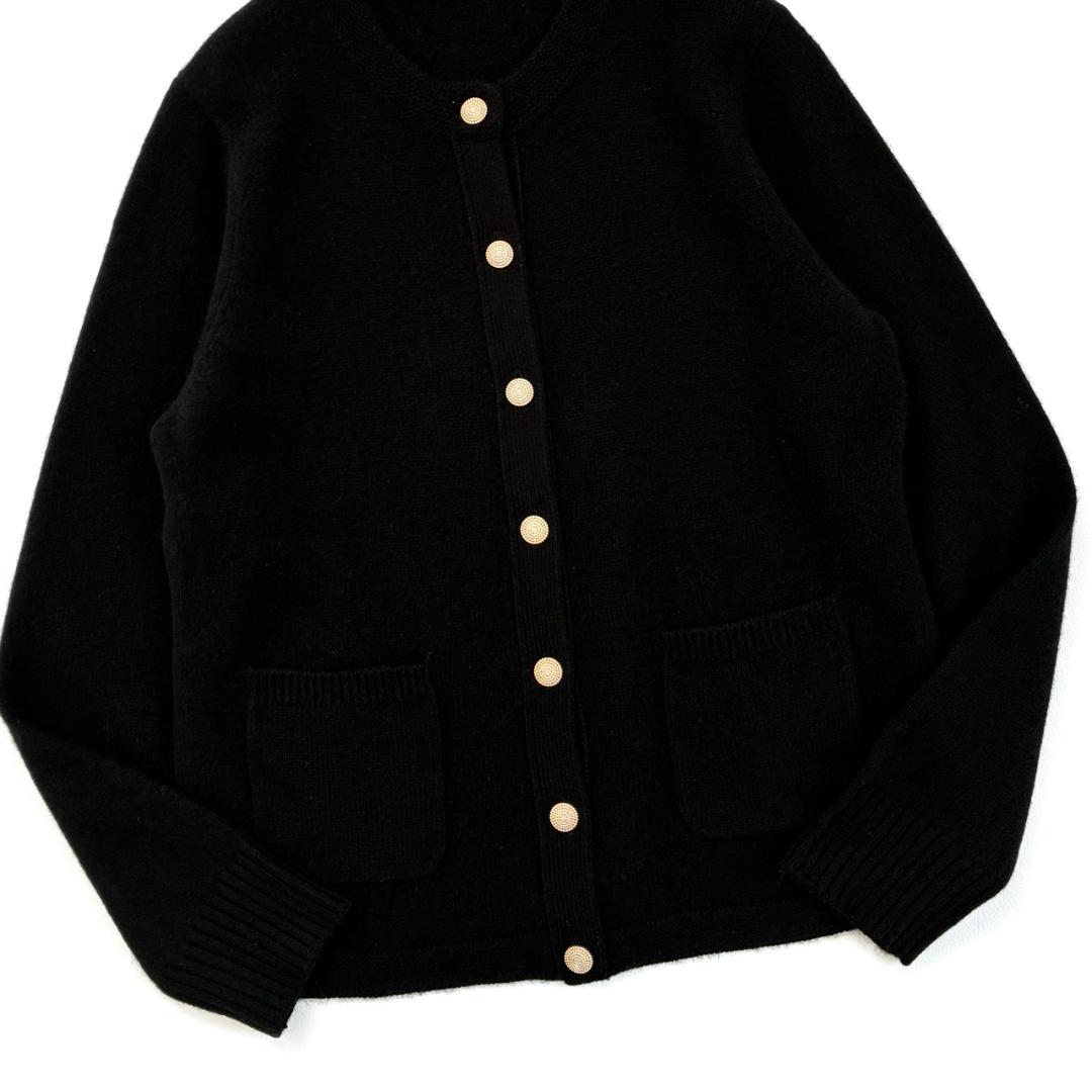 美品 ダーマコレクション カシミヤ 100% 金釦 カーディガン
