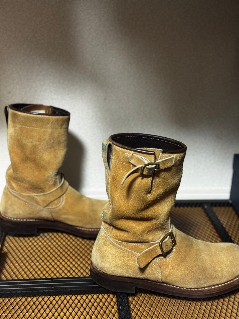 ROLLING DUB TRIO エンジニアブーツ スエード ベージュ　サイズ9