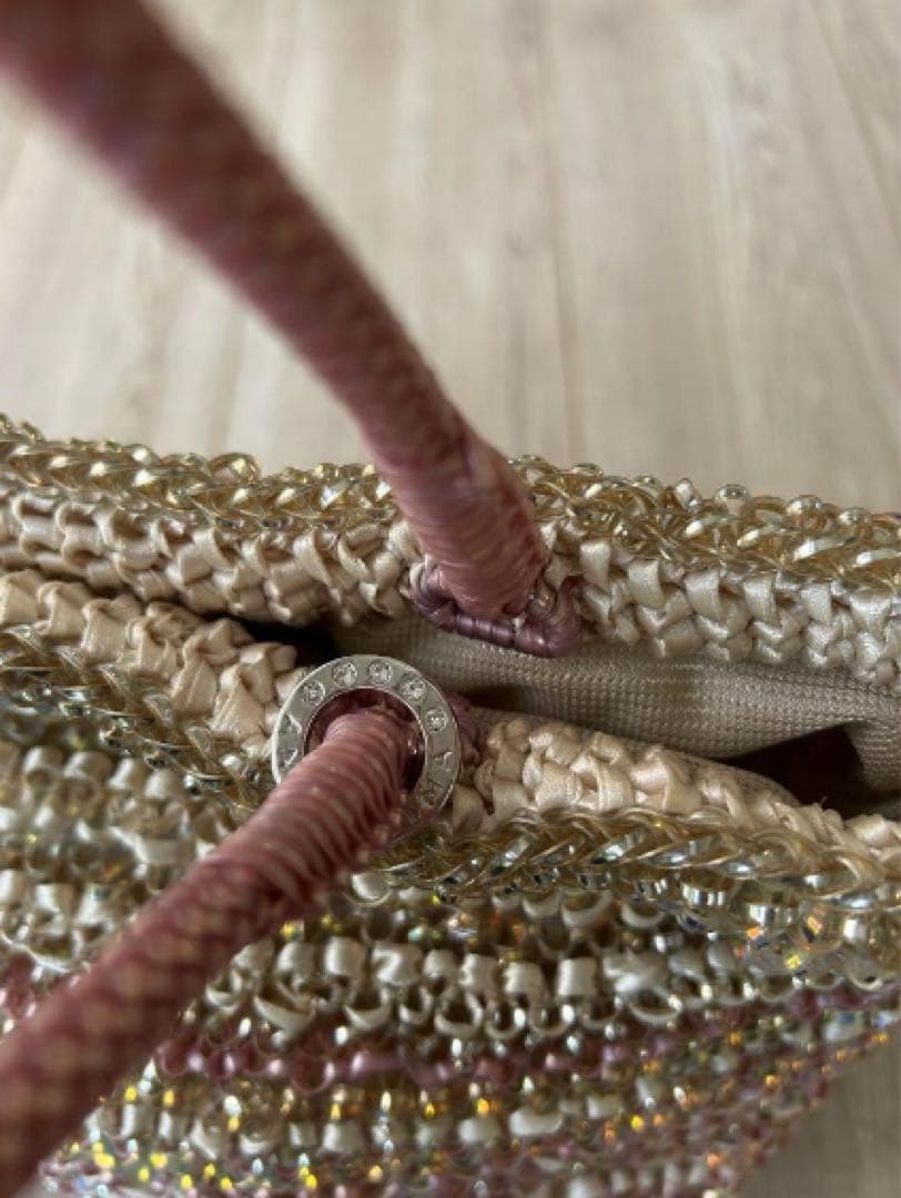 ANTEPRIM アンテプリマ　ワイヤーバッグ　ピンク　バケツ型