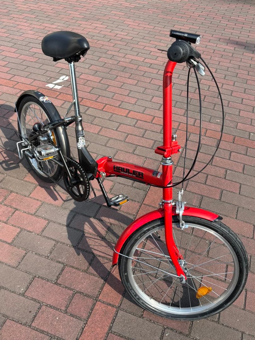 新品タイヤに6段変速機付・折り畳みミニベロ(20㌅)お引取りでも、配達も可能]