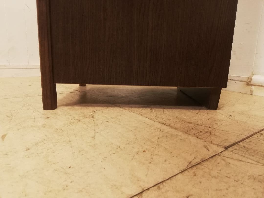 美品 カリモク家具 モダン ナイトテーブル モカブラウン AU8450