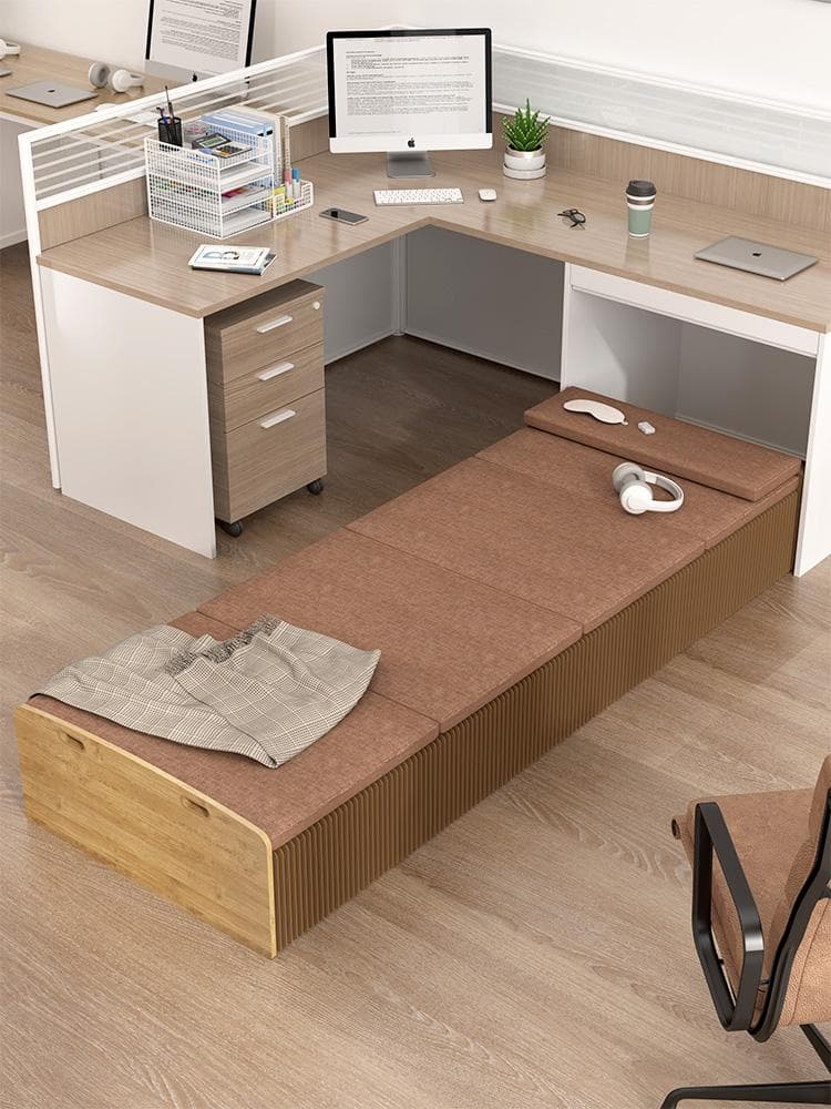 ペーパー折りたたみベッド幅120㎝高さ33㎝組立不要マットレス付き 一人暮らし