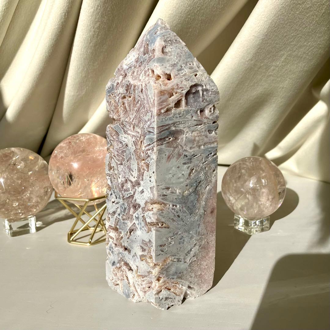 Bigサイズ✳︎ ドゥルージー煌めくポイント ピンクアメジスト タワー