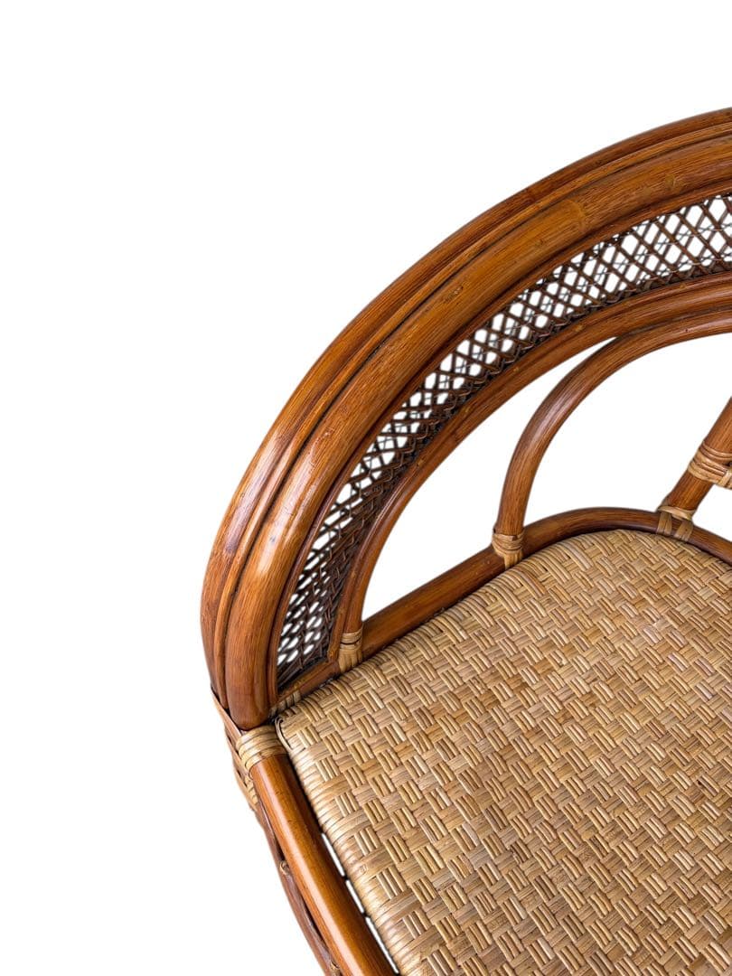 【美品】ラタンソファ 二人掛け チェア 藤製 アンティーク