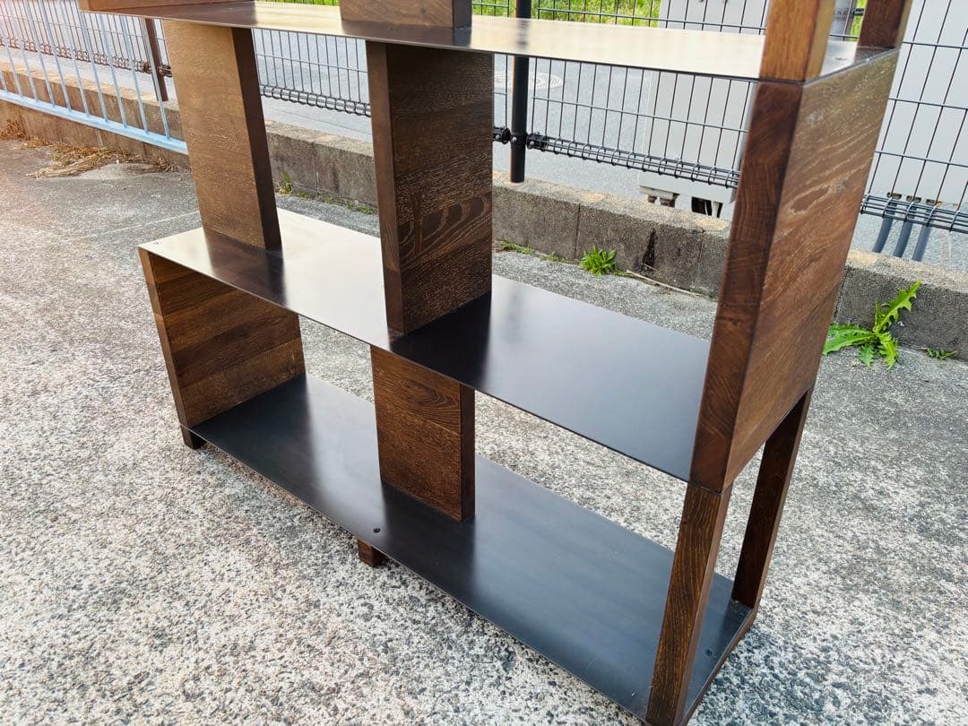 J34★スクエアルーツ★定価30万 美品 飾り棚 本棚 スチール製棚板