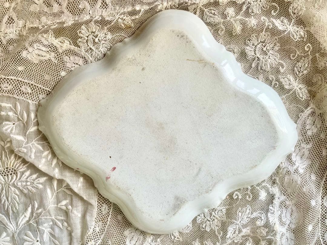 ローズ柄陶器ディネットセット　ティーセット　フランスアンティーク　ままごとドール