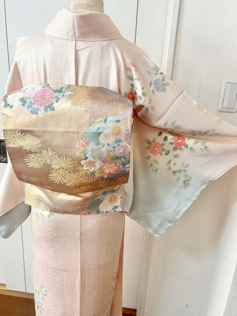 美品　相良刺繍　正絹訪問着　フルセット4点　卒業式　入学式　七五三　お宮参り