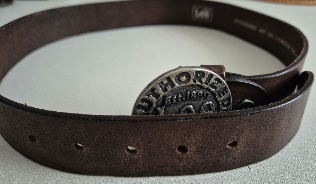 (鬼太郎　プロフ見てください！)Lee ヴィンテージ レザーベルト