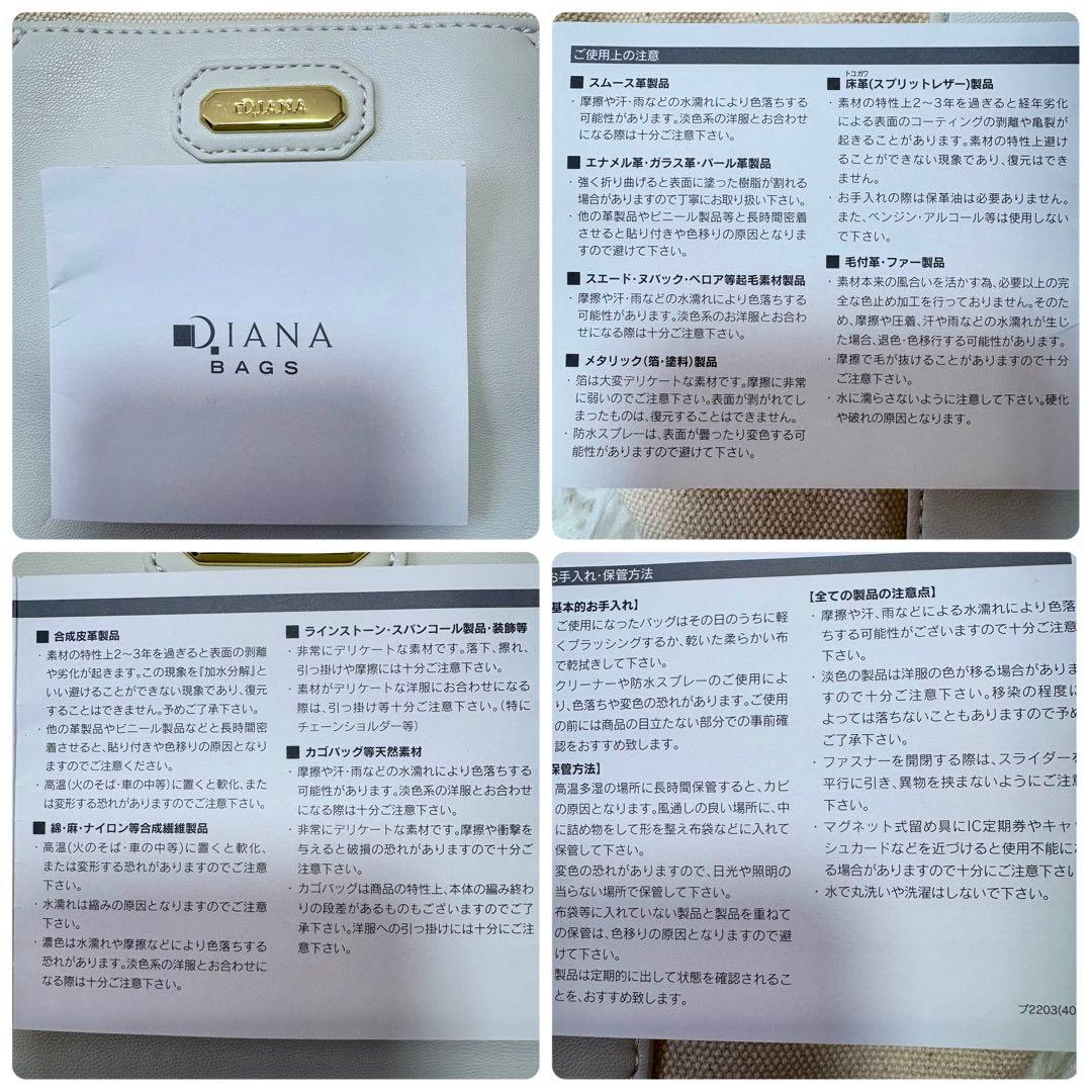 美品 DIANA 2WAY メッシュ ショルダーバッグ トートバッグ インナー