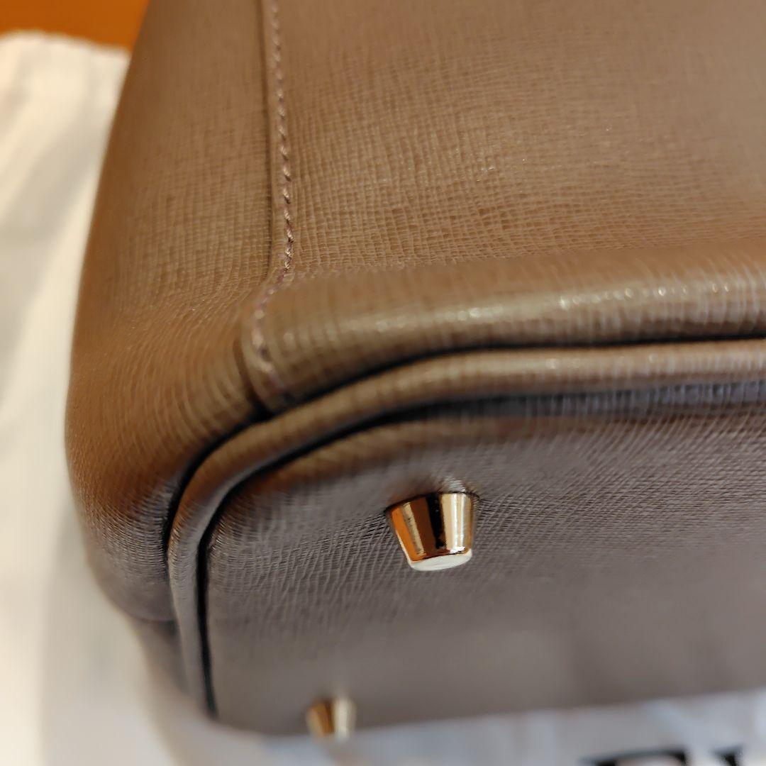 FURLA グレージュハンドバッグ 保存袋付き