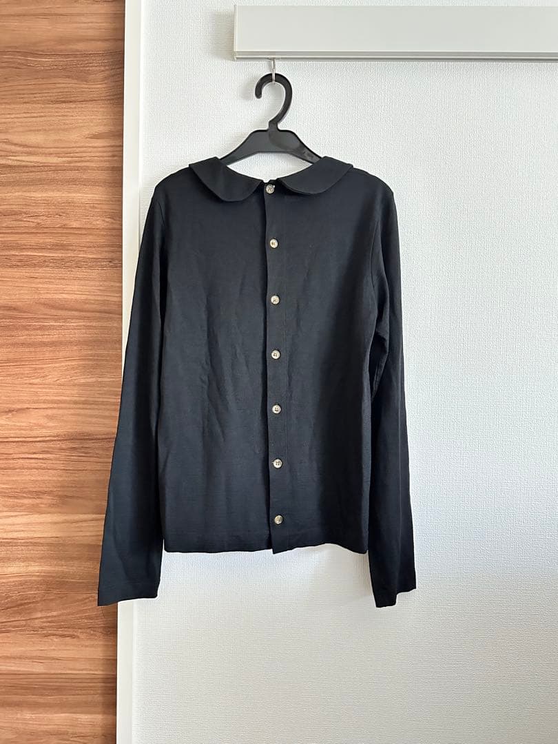 トリコ コムデギャルソン 丸襟長袖ブラウス レース装飾