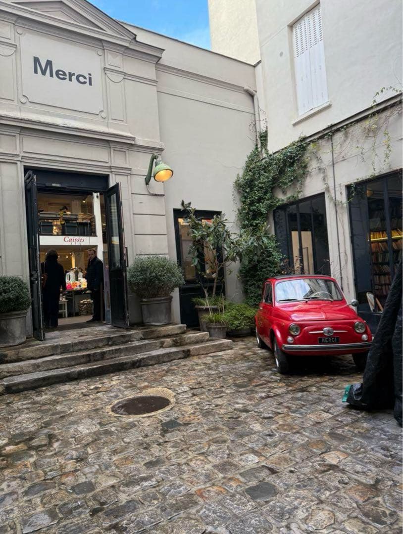 Merci Paris エコバッグ 大　レッド