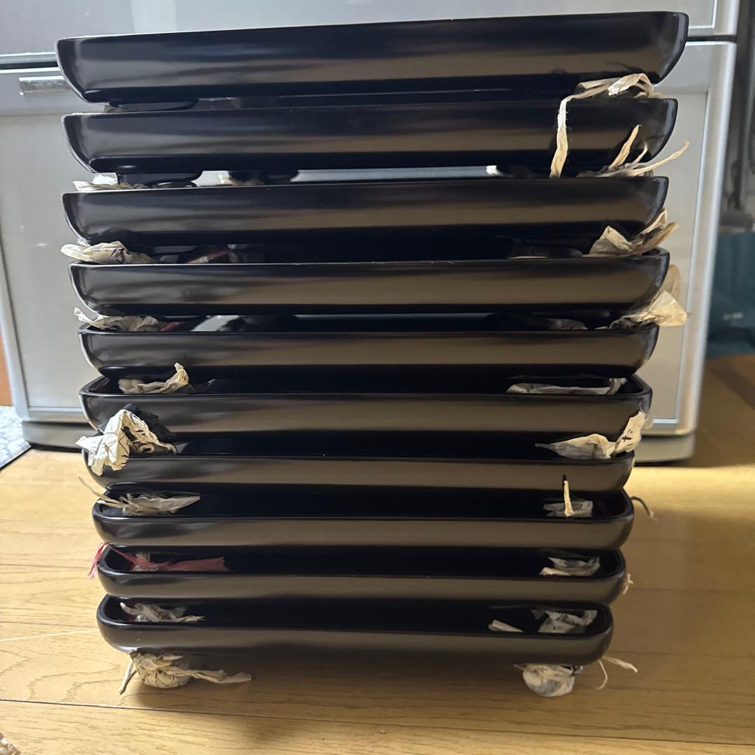 輪島塗会席膳足付き台（10膳）