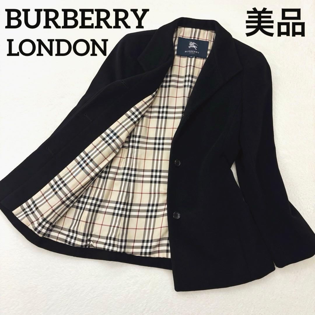 美品　バーバリーロンドン　コート　ジャケット　アンゴラ　ラムウール　ノバチェック