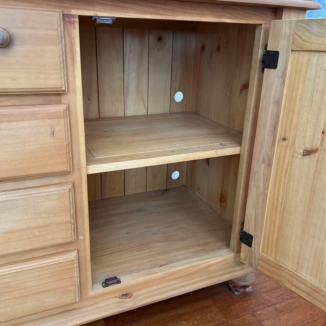 【スネちゃん】カントリー無垢テレビボード、リビング収納、カウンター パイン