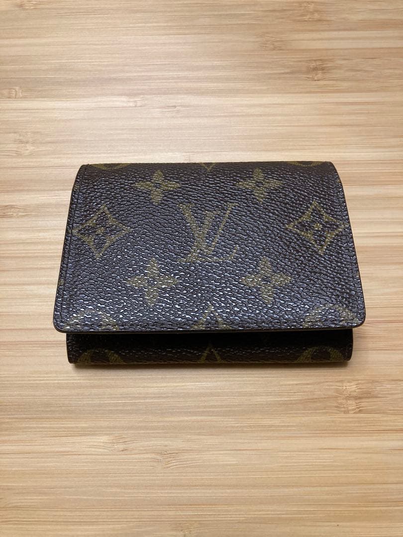 Louis Vuitton レザー 折りたたみカードケース　名刺入れ
