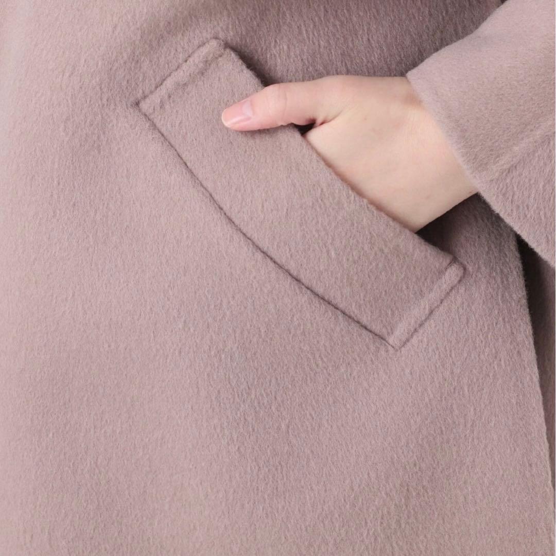 NOBLE ノーブル　2025今季新作　キャメルミックスリバージップコート　38