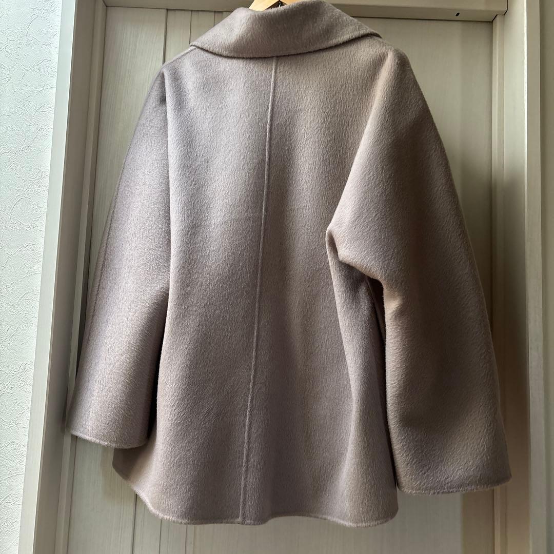 NOBLE ノーブル　2025今季新作　キャメルミックスリバージップコート　38