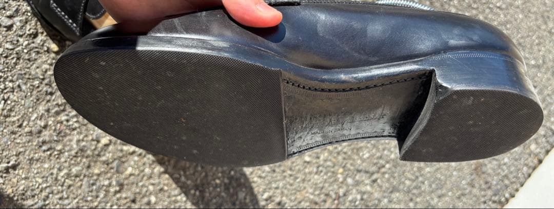 美品chausser SU-104 PENNY LOAFERS BLK26.5