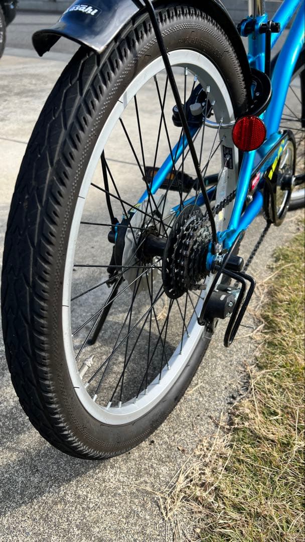 22インチ ジュニアサイクル 自転車 6段ギヤ 譲渡書類有 引き取り限定 茨城