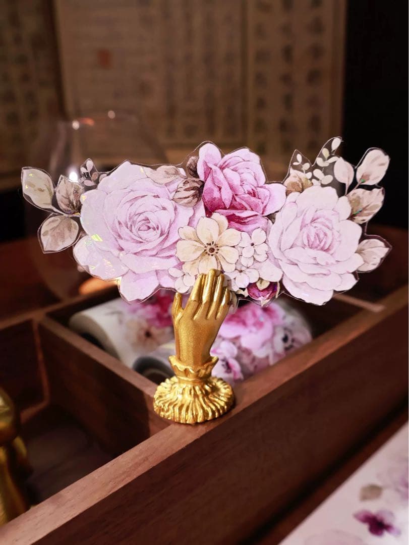 壹洱原创《紫雾纱》海外マスキングテープ　マステ 【2560】