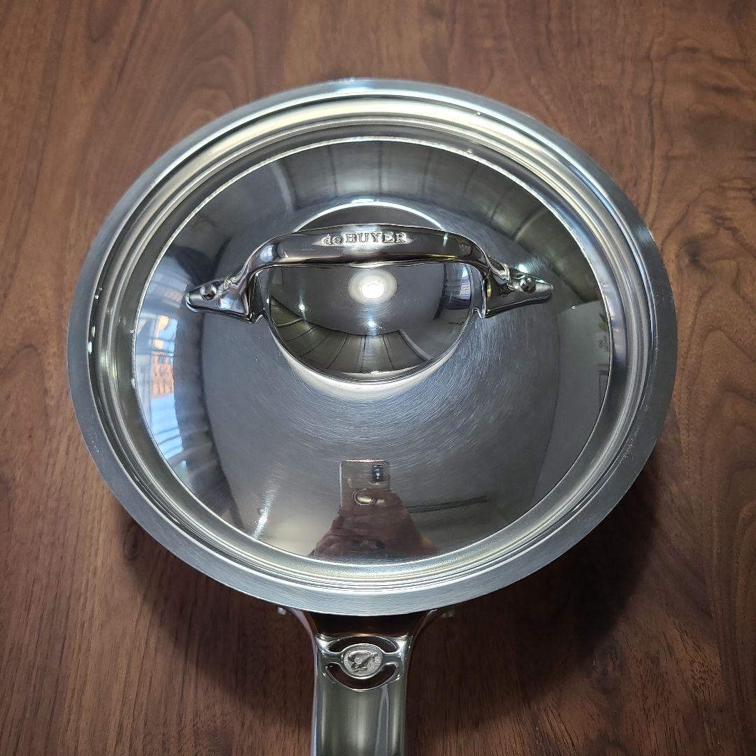 【ラスト！】フランス製deBuyerIH対応20センチ銅ソテーパン蓋付