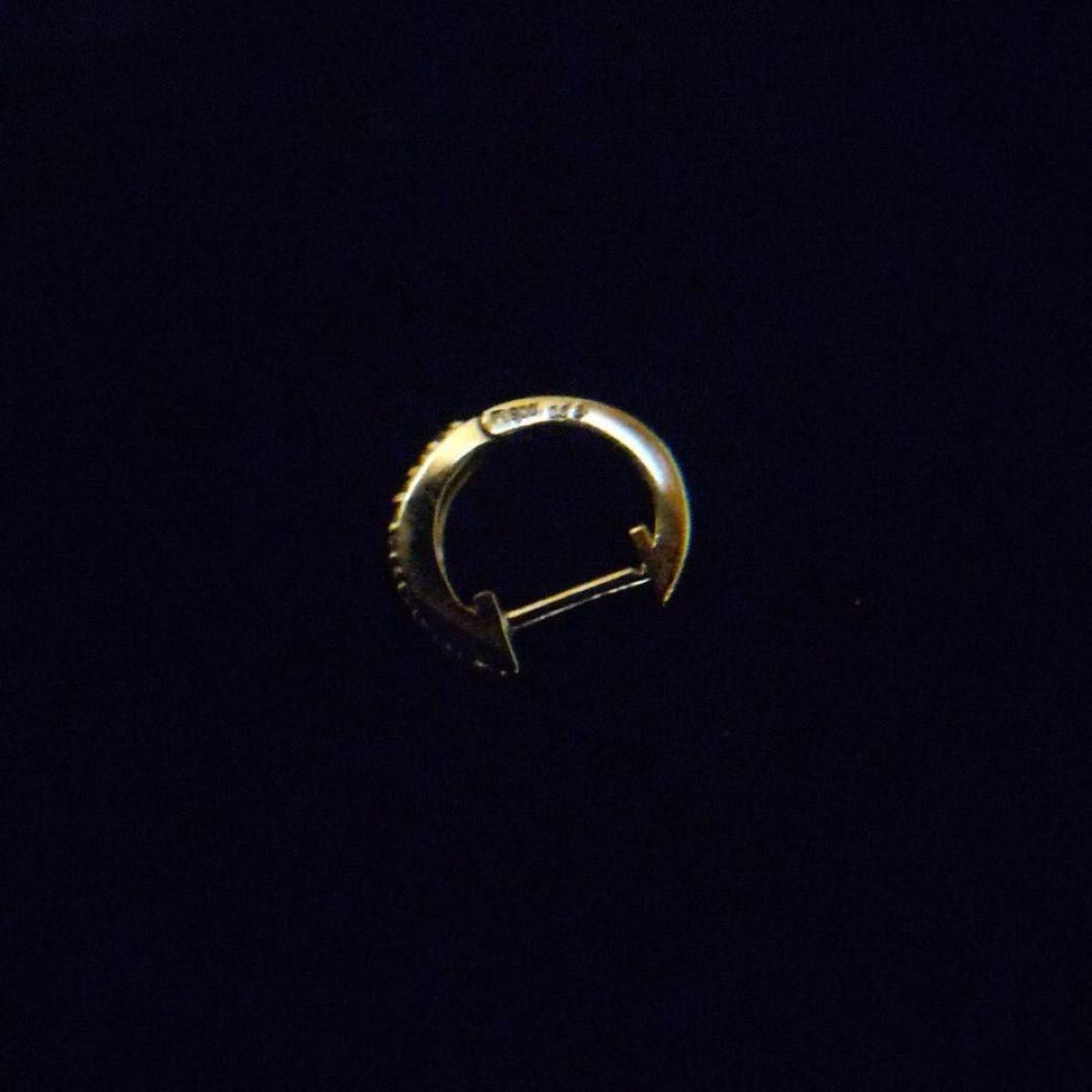 美品★Pt900 中折れ フ−プ ダイヤ 片耳 ピアス プラチナ ダイヤモンド