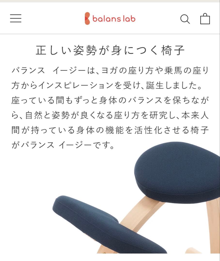 ★美品★ バランスチェア　イージー　ネイビー