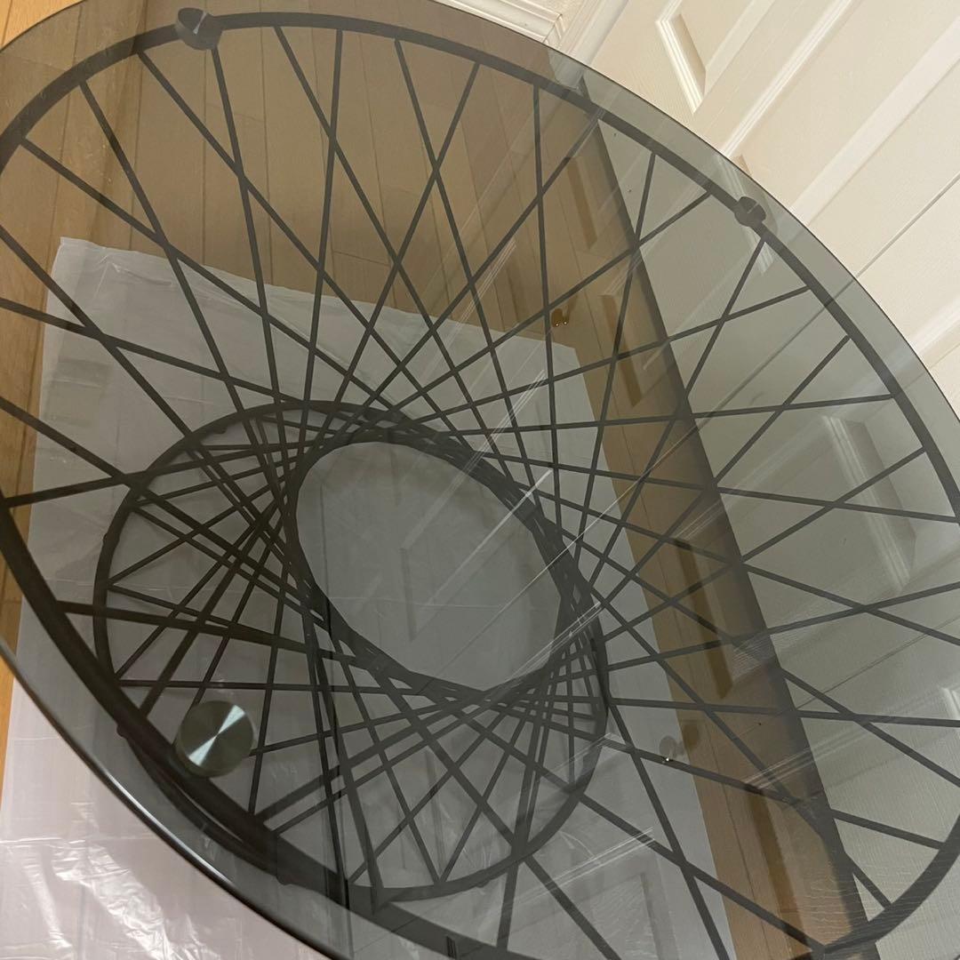 Francfranc マーリア コーヒーテーブル ブラック×ブラック（φ800）