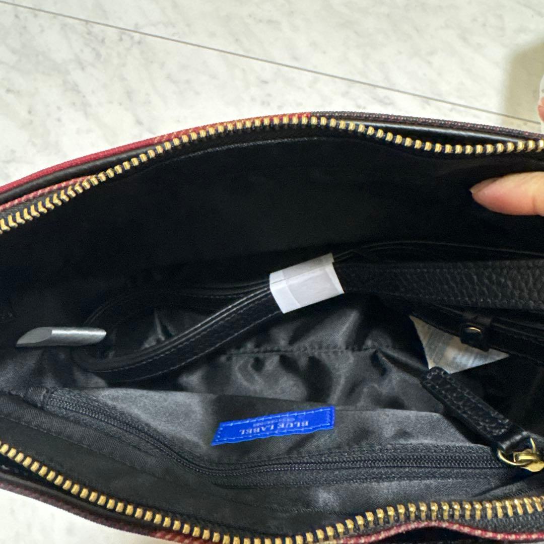 BLUE LABEL チェック柄ショルダーバッグ