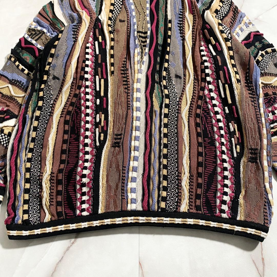 A18446 TUNDRA オーバーサイズ 3Dニット 3XLT マルチカラー