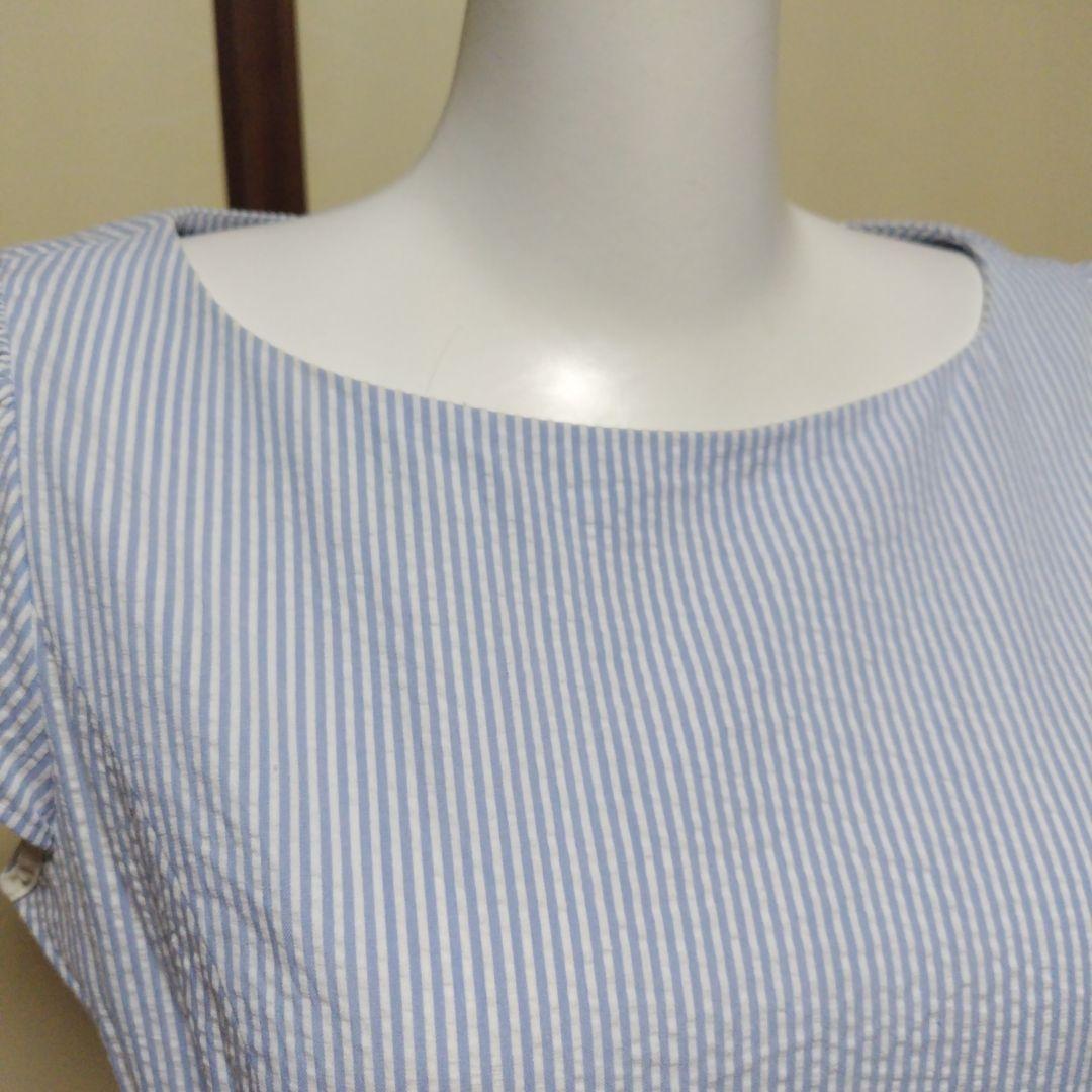 エムズグレイシー　水玉模様ひざ丈ワンピース　ストライプ柄のワンピース　2枚セット