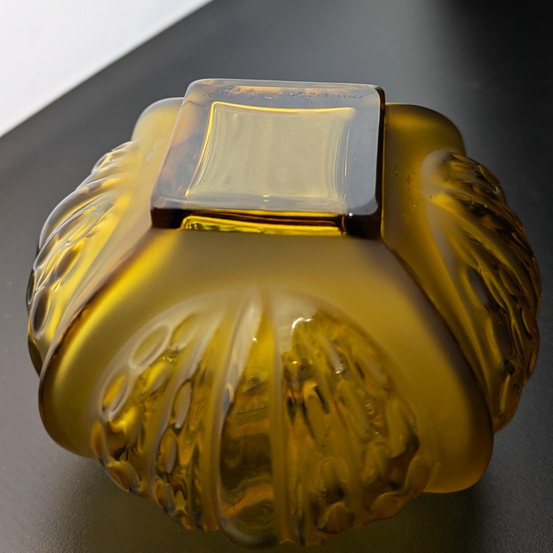 芸術的刺激に惹かれる★ラリック ミラベル アンバー 13㎝ 香水瓶 箱付き