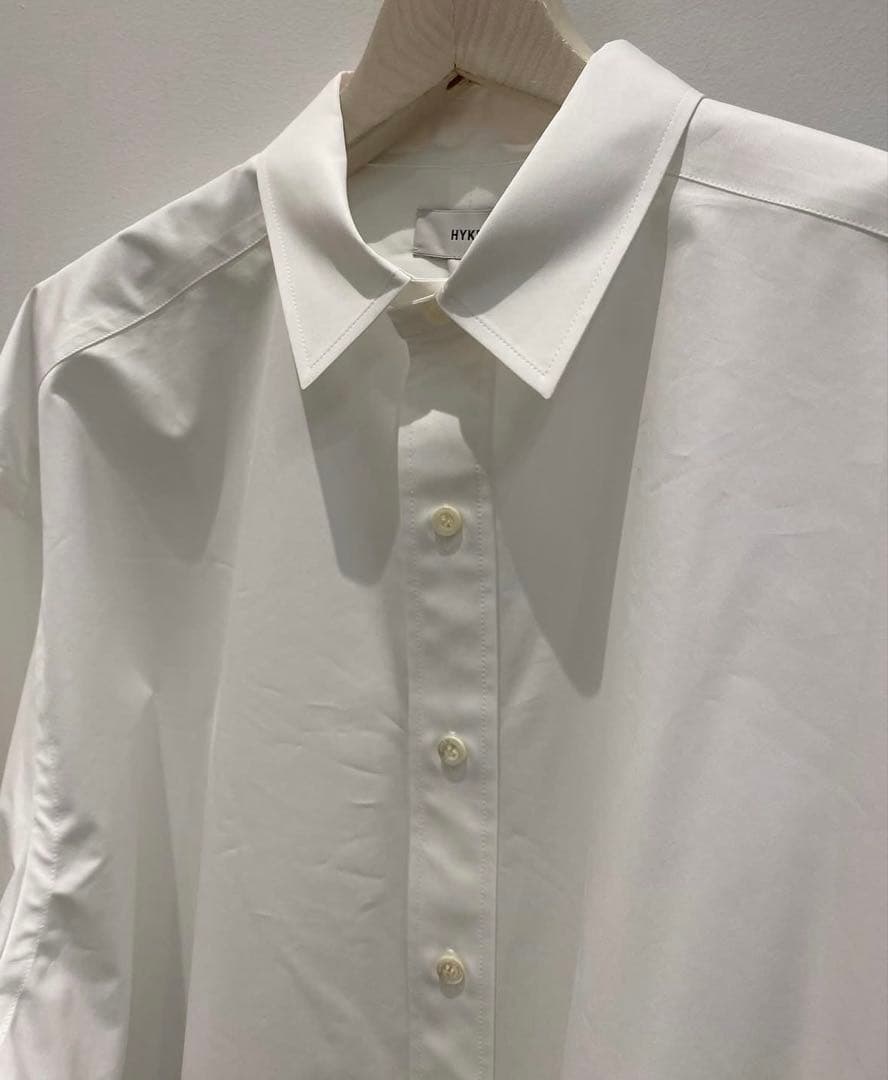 トップス HYKE T/C BIG SHIRT 2024SS