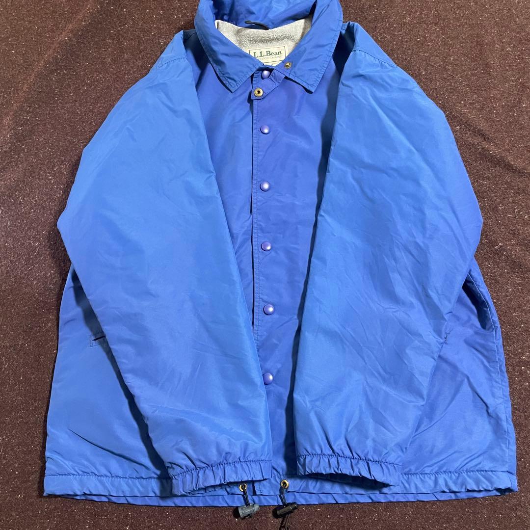 80年代 LL Bean チンスト付き コーチジャケット ブルー アメリカ製