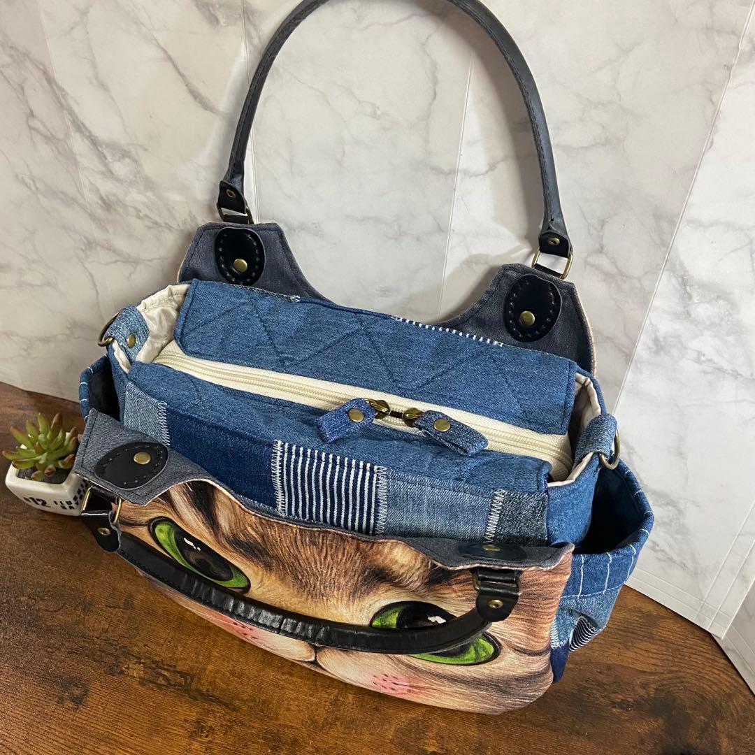 ね*】様 コヤンイサムチョン デニムリメイク【トートバッグ】パッチワーク ハンド