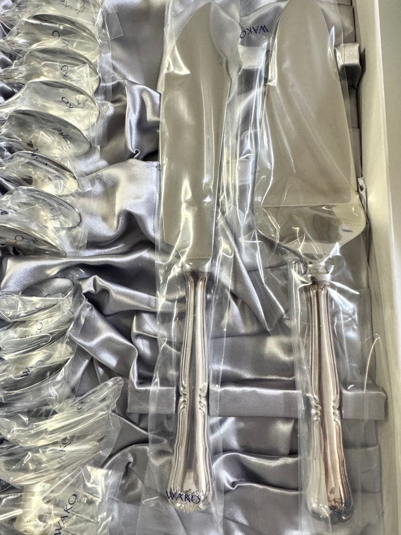 【新品未使用】WAKO 銀座和光 銀仕上げ カトラリー 20本 箱付き