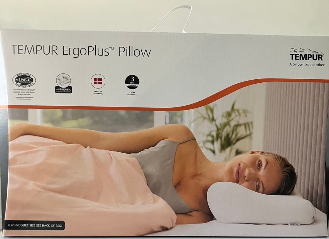 【ぴちゃん】【美品】テンピュールエルゴプラスピロー