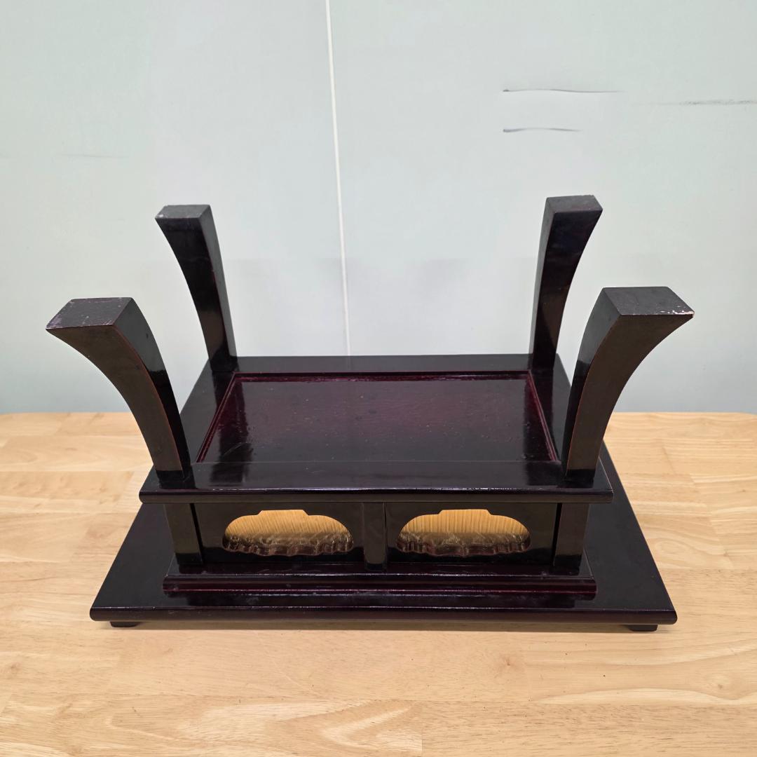 引き出し付き黒座卓 経机 お供え机 16号 仏壇用机 仏壇前机 仏壇前台