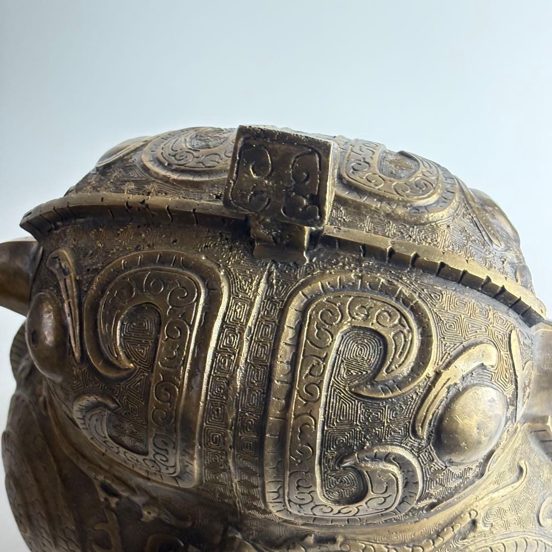青銅 饕餮 鴟鶚尊 梟ゆう 中国美術 青銅器 中国