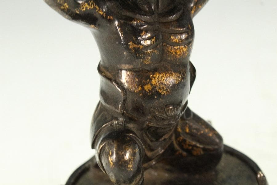 古銅 鬼持ち香炉 仏教美術(K-LC969)