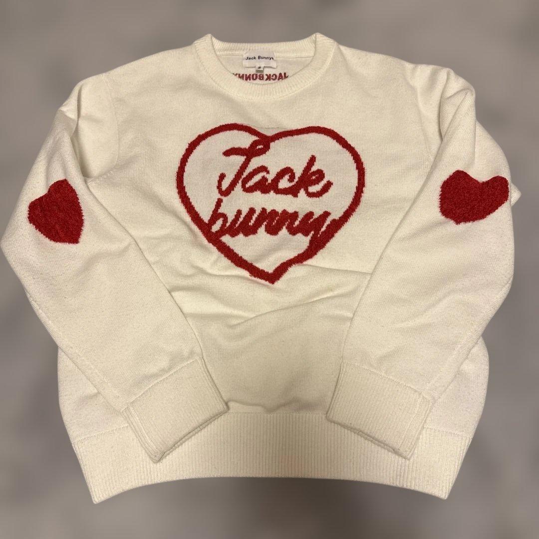 Jack Bunny!! ハート柄 セーター・スカートセット サイズ2