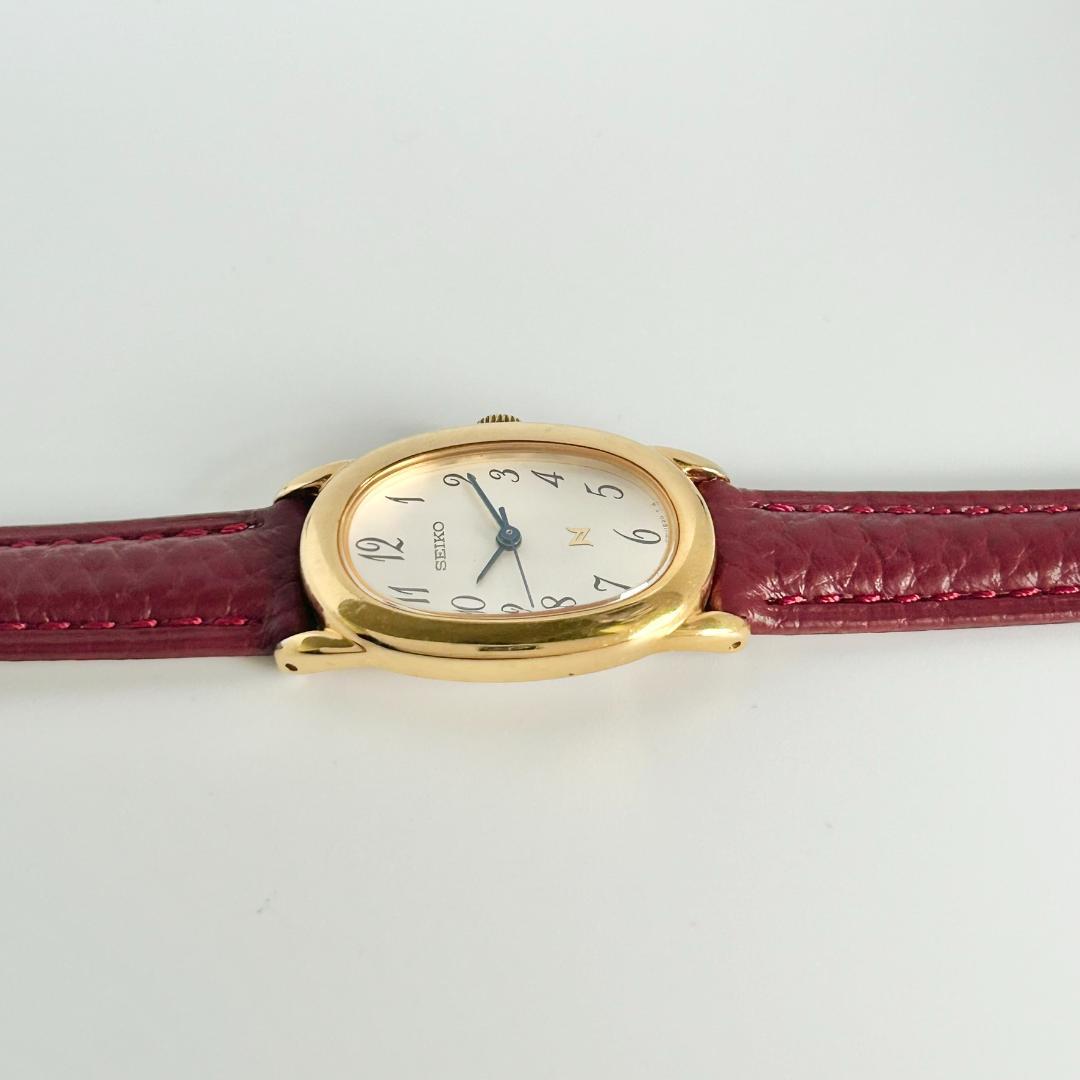 整備済 SEIKO NOIE オーバル 電池交換済 新品ベルト