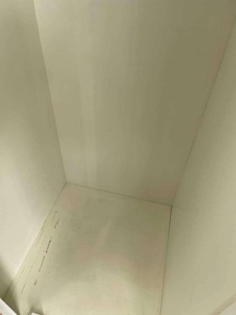 昭和レトロ　洋服タンス　スリム　オレンジチェック×ホワイト　ワードロープ